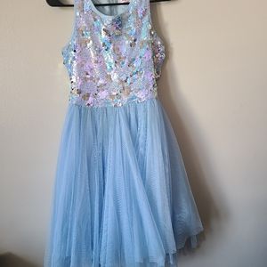 Justice Blue Sequins and tool dress